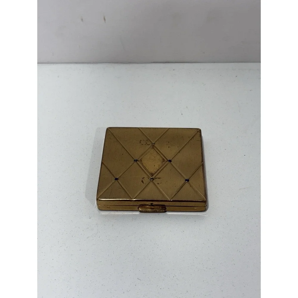 Vintage Bourjois New York Powder & Mirror Gold-tone Case Only See Pictures